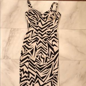 Black and White Striped Dress